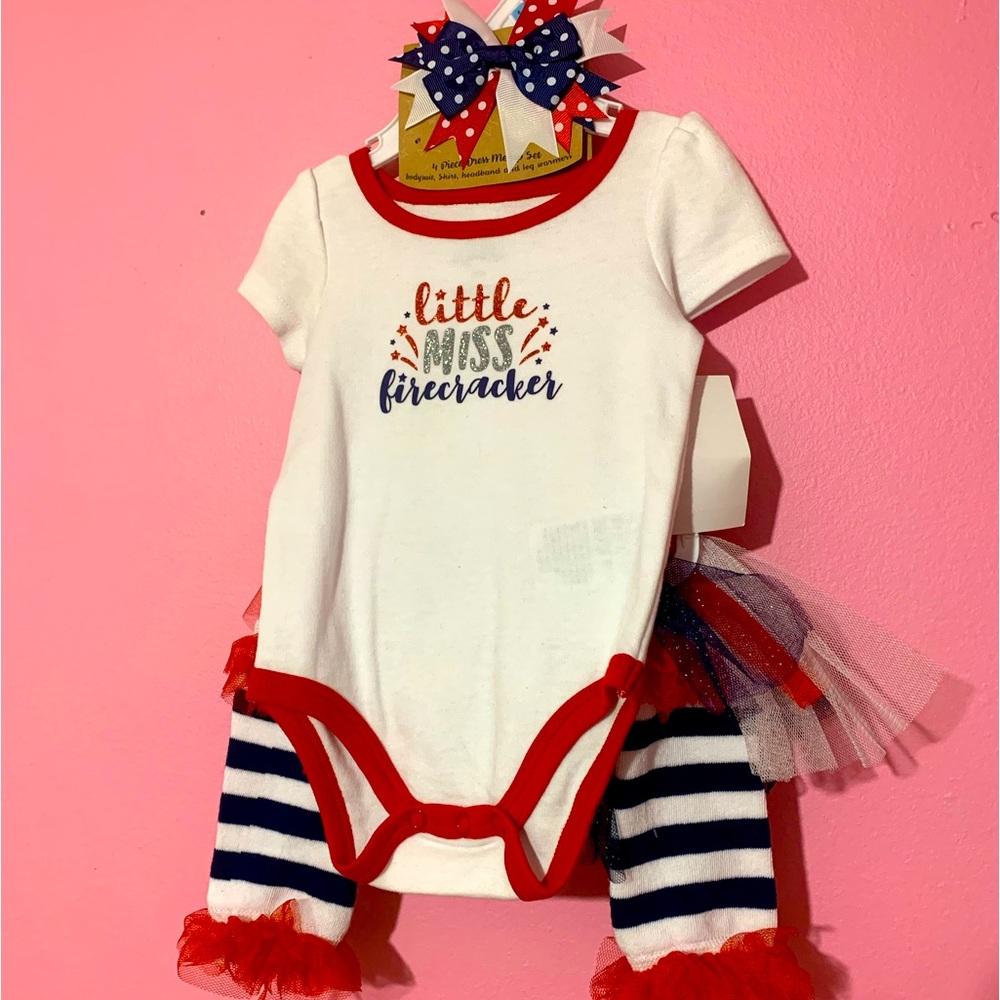 Fourth of July baby girl outfit
